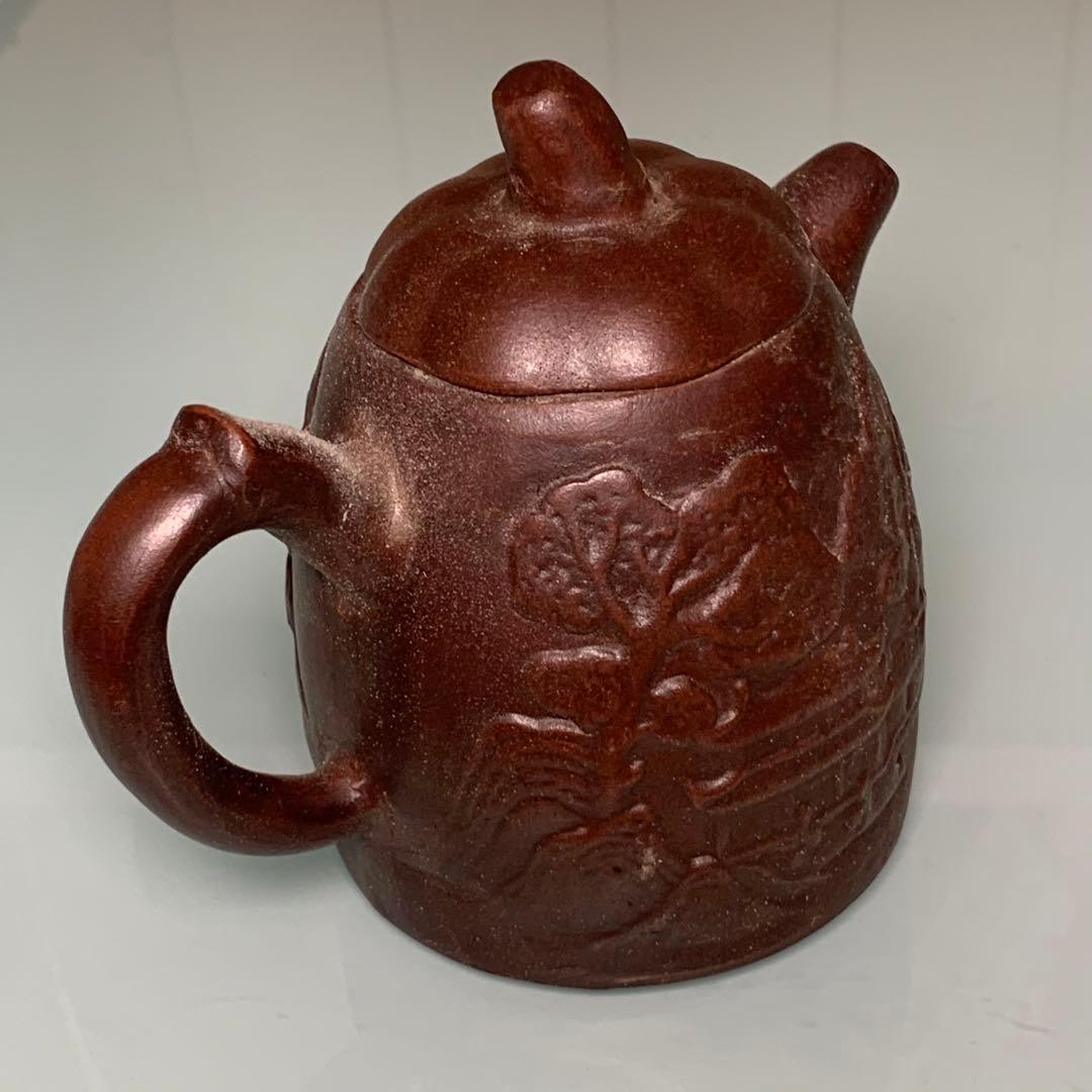 【真作】本物保証　急須陶器　宜興紫砂壺手作り　民家収蔵品　茶道具時代物