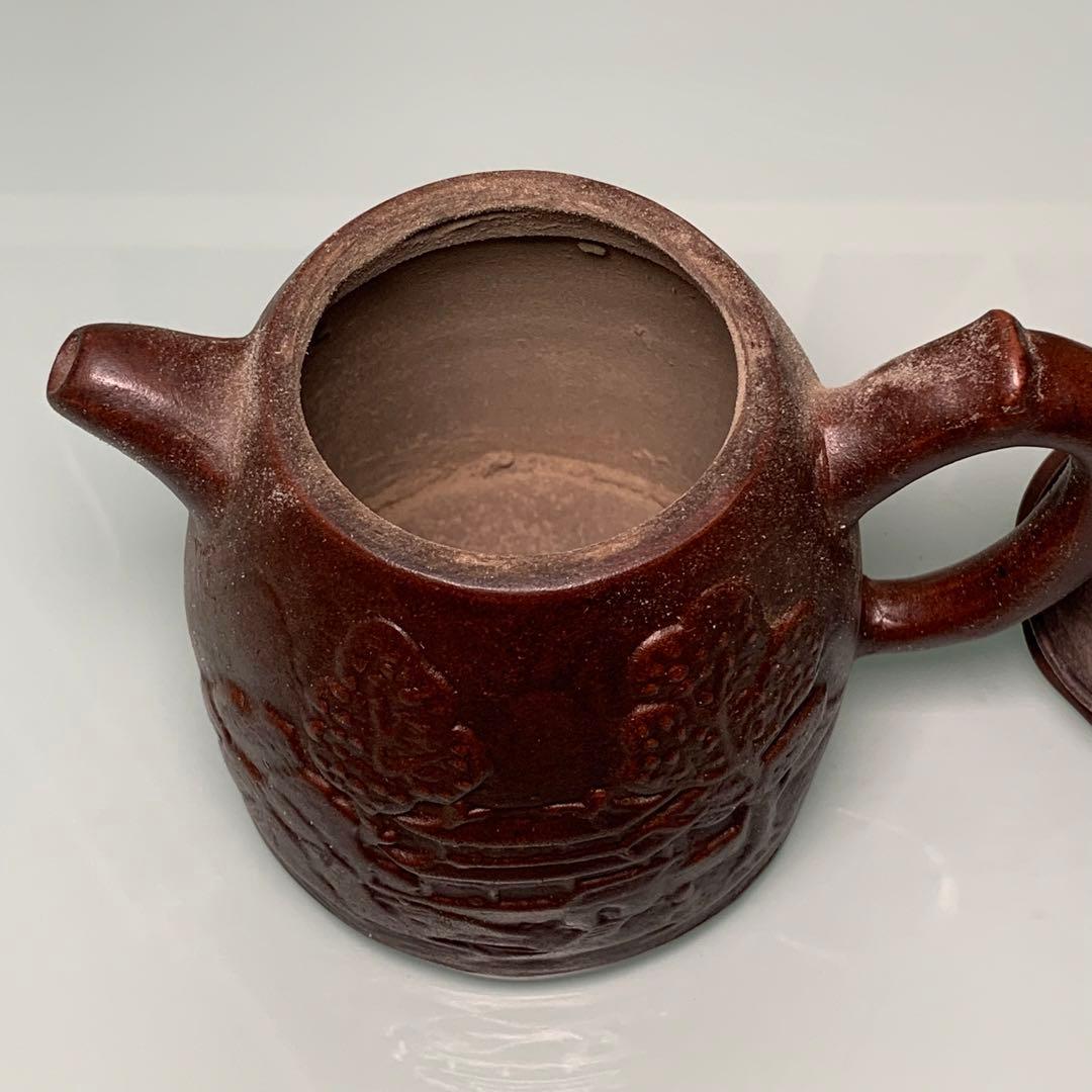 【真作】本物保証　急須陶器　宜興紫砂壺手作り　民家収蔵品　茶道具時代物