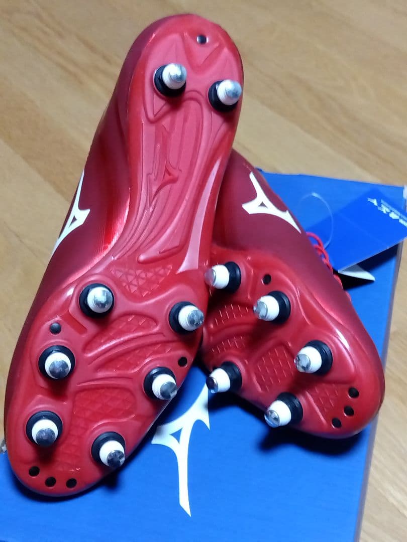 スパイク／ラグビー用／ミズノ／28.5／赤／R1GA171162／新品・未使用品