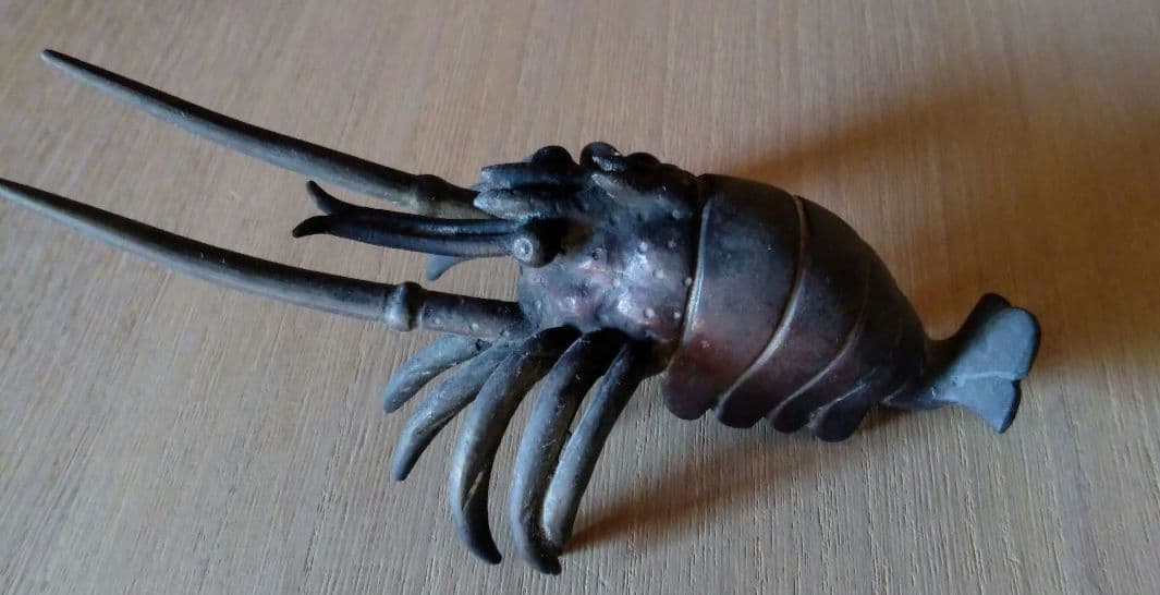 自在置物　伊勢海老 　おまけに蟹