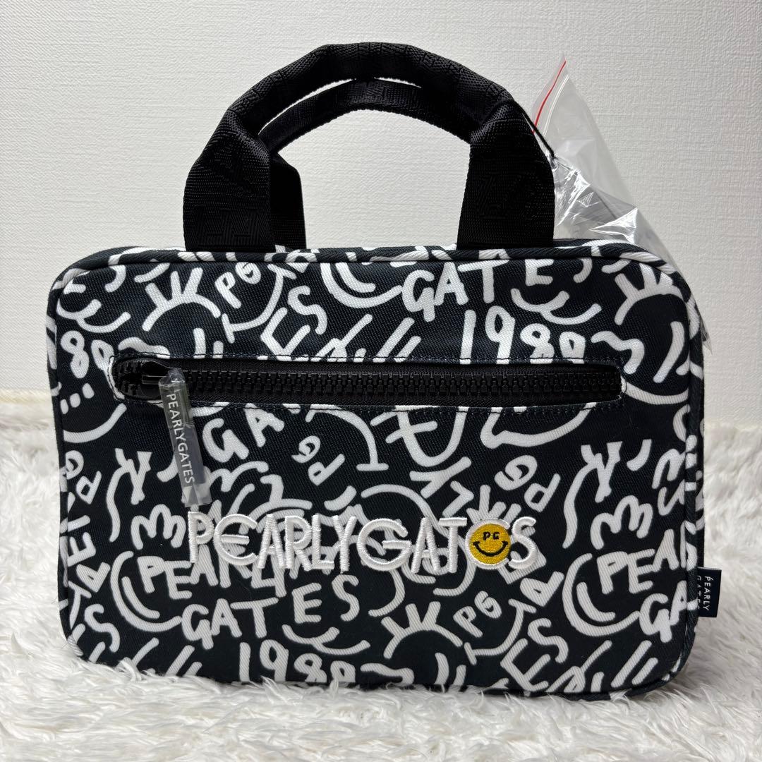 【未使用タグ付き】パーリーゲイツ 25FW トラベルポーチ ミニバッグ ネイビー