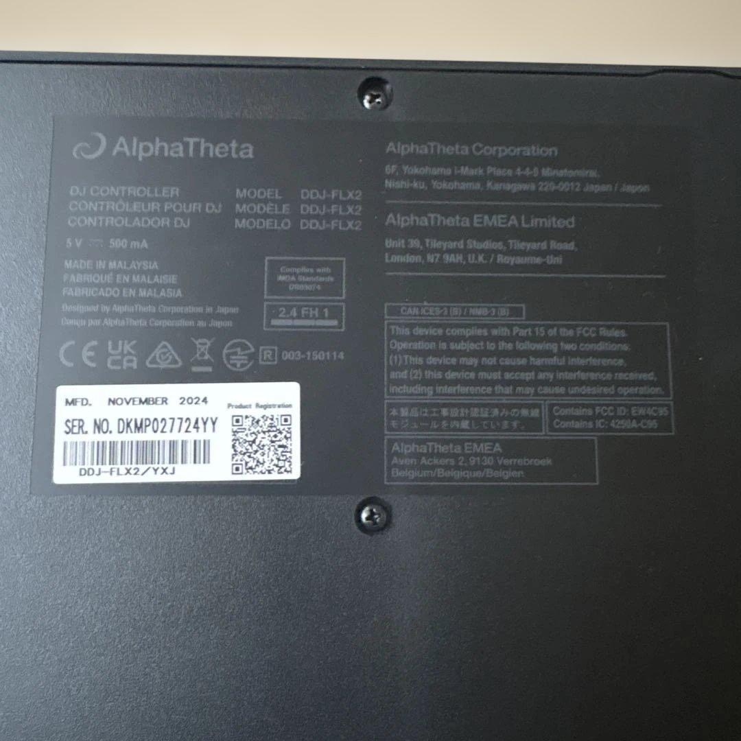 AlphaTheta コンパクト 2ch DJコントローラー DDJ-FLX2