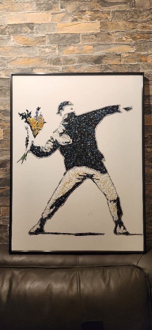 1 バンクシー 愛は空中に 60×80