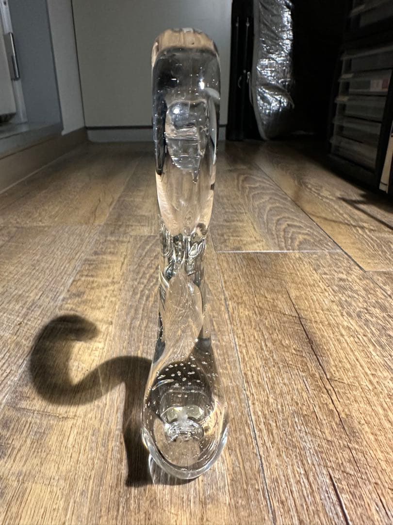 硝子　鶴　オブジェ