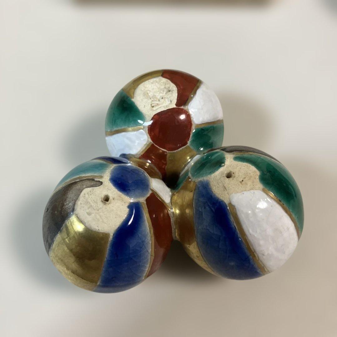 茶道具 風船 蓋置 通次嵩山作 共箱