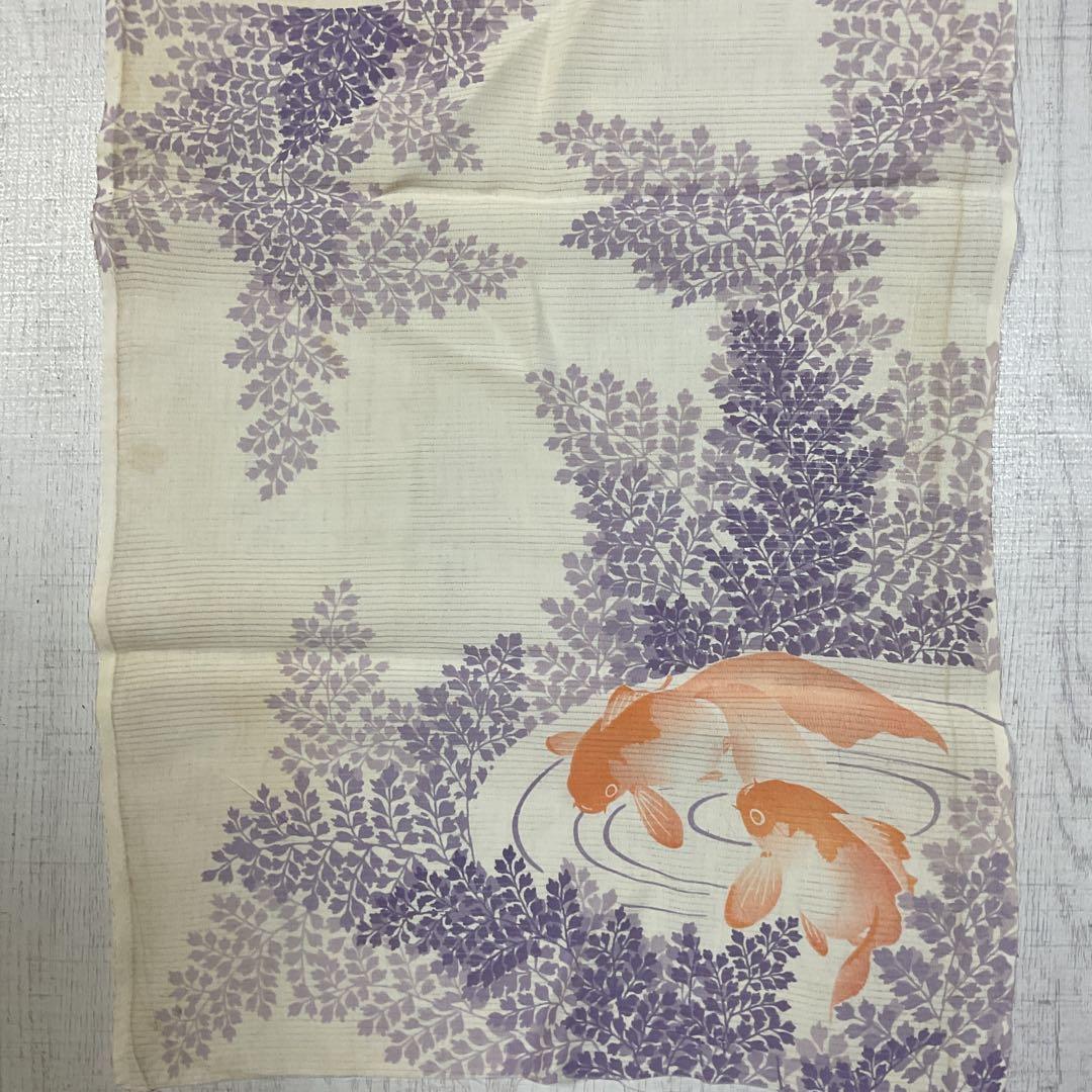 絽の金魚水草の古布