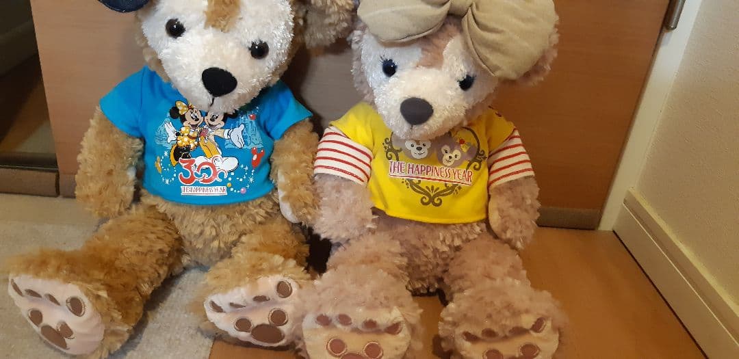 ダッフィーとシェリーメイ セーラー服&30周年Tシャツ ぬいぐるみ