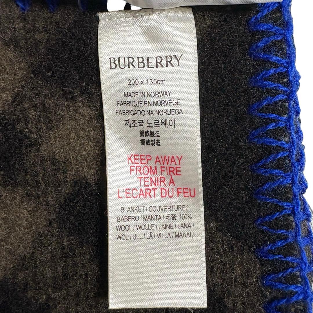 BURBERRY PRORSUMチェックウールブランケットブラウン
