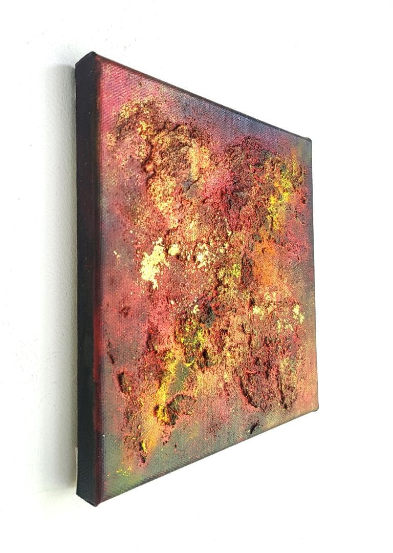 【専用】地中の鼓動/ テクスチャーアート 18×18㎝ S0 モダンアート