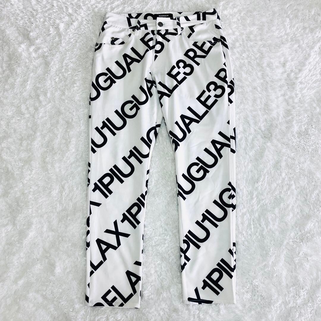 1piu1uguale3 ストレッチ パンツ ゴルフ ゴルフパンツ ロゴ 総柄
