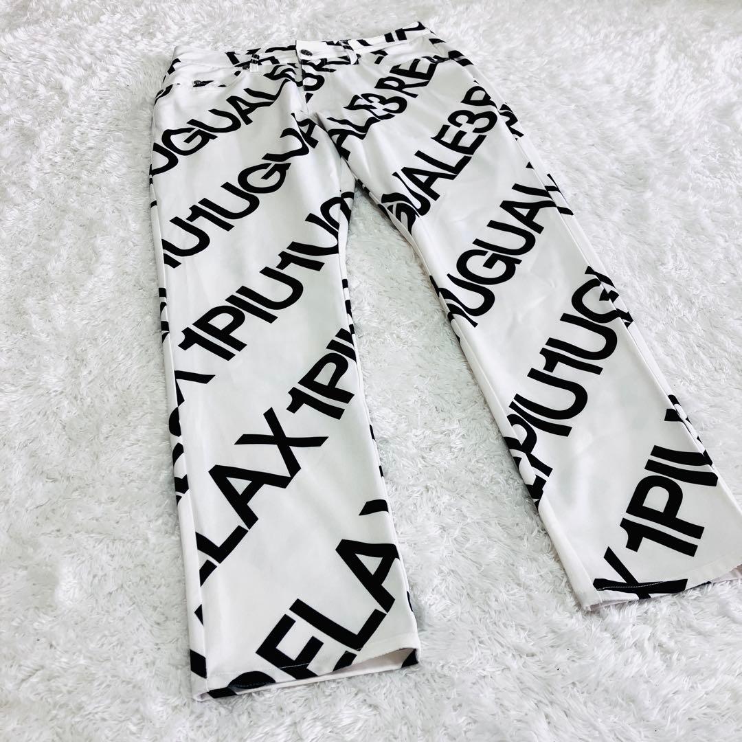 1piu1uguale3 ストレッチ パンツ ゴルフ ゴルフパンツ ロゴ 総柄