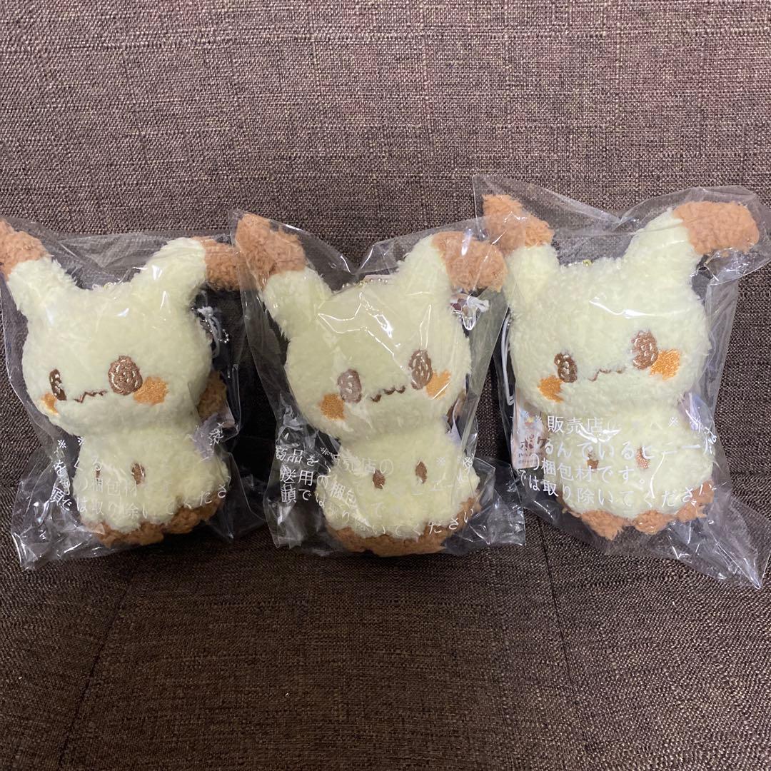 【3匹セット】ポケピース ポケモン ミミッキュ ぬいぐるみマスコット キーホルダ