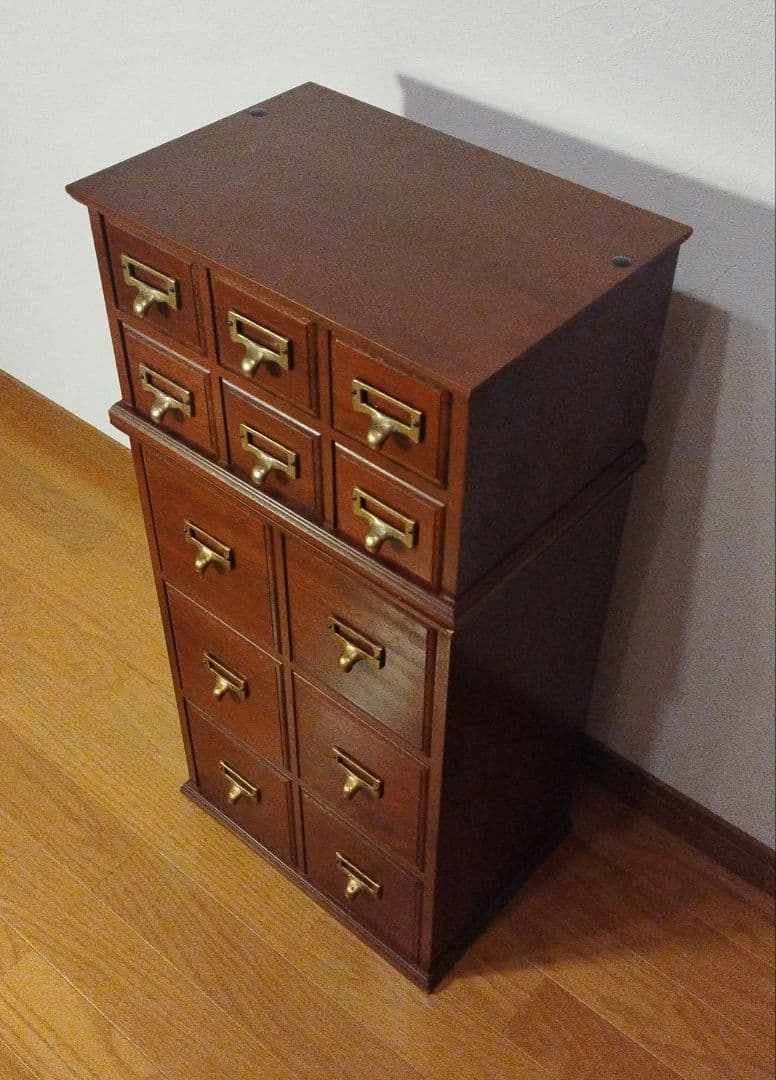 アンティーク 木製 引き出し収納 12個引出し おしゃれ 小物入れ レトロ