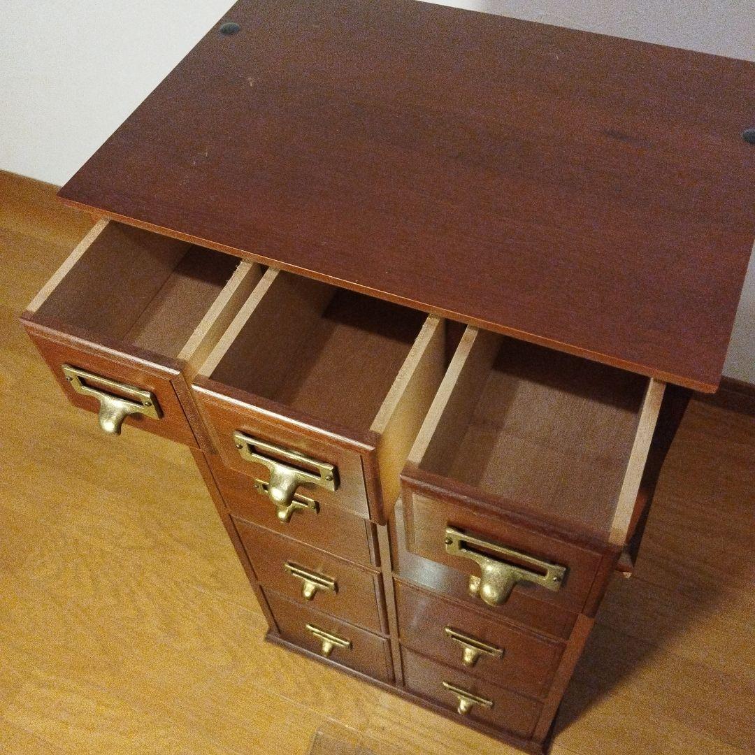 アンティーク 木製 引き出し収納 12個引出し おしゃれ 小物入れ レトロ