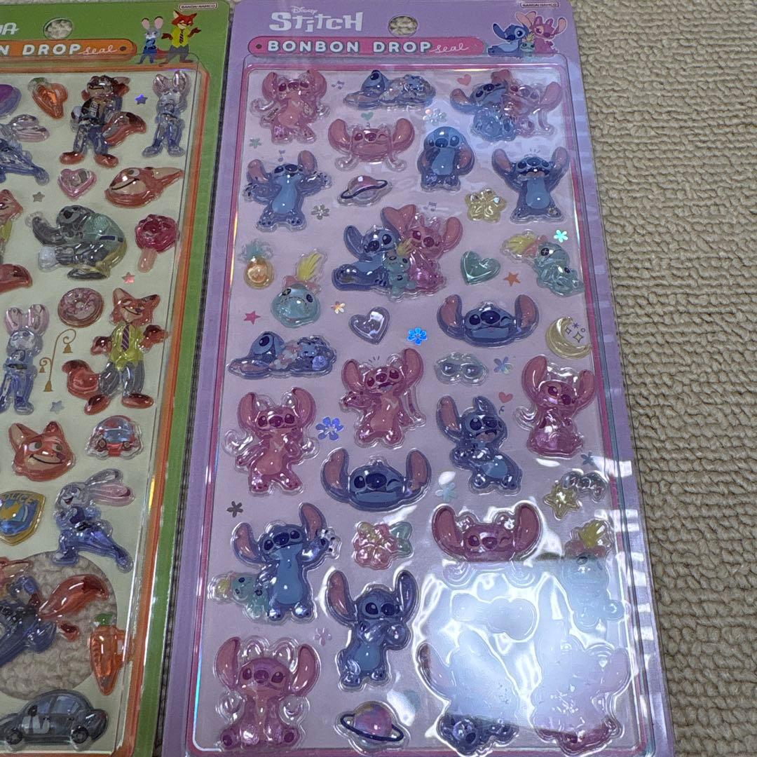 スティッチ ズートピア ボンボンドロップシール 3シートセット