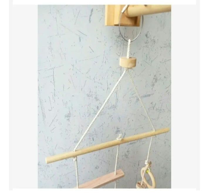 101　インコ　ミニアスレチック　吊り下げセット！　ブランコ　止まり木