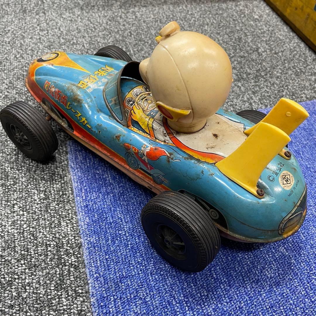 当時物　正義を愛する者　月光仮面　レースカー　ブリキ　希少