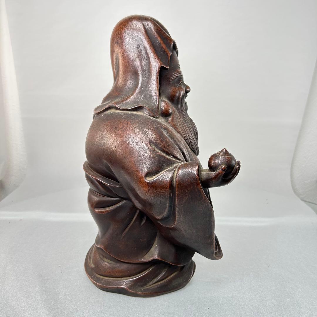 桃蹊堂造 福禄寿 約18cm 七福神 縁起物 伝統工芸品 置物