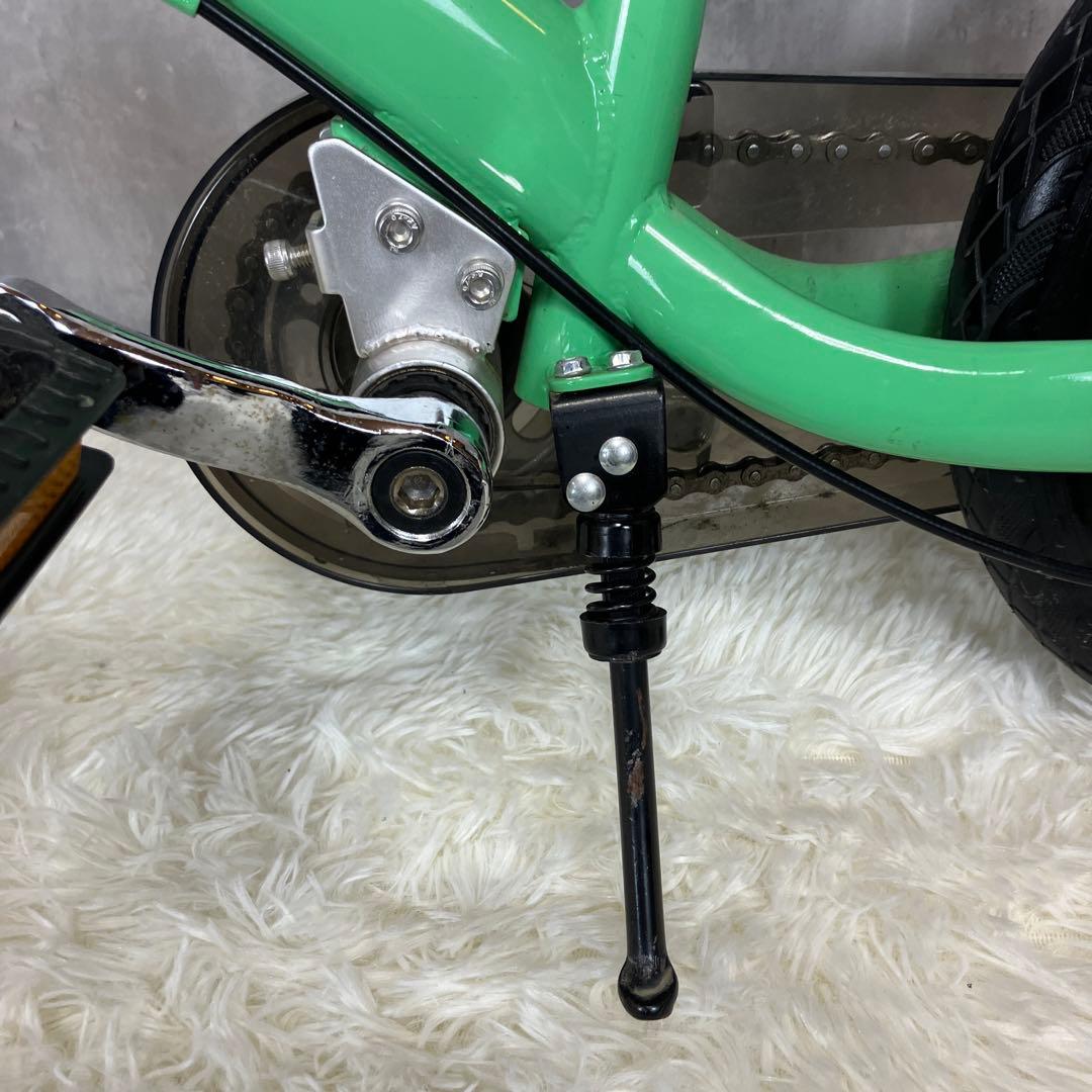 【美品】へんしんバイク2　エメラルドグリーン　12インチ スタンド付き