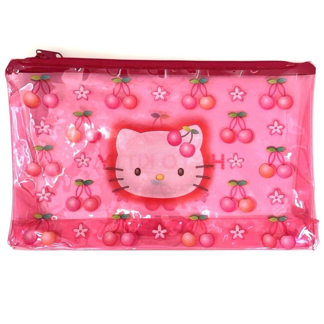 当時物　平成レトロ　サンリオ　ハローキティ　ビニールポーチ　さくらんぼ