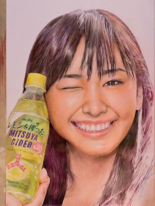 色鉛筆画 美人画a3 ケント紙