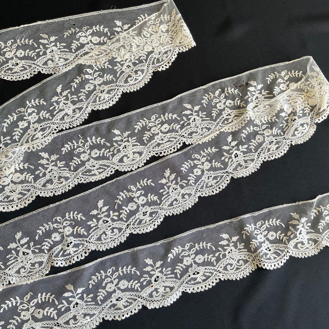 【３】ベルギーアンティーク　手仕事　ブリュッセル　デュシェスレース　ハンドメイド