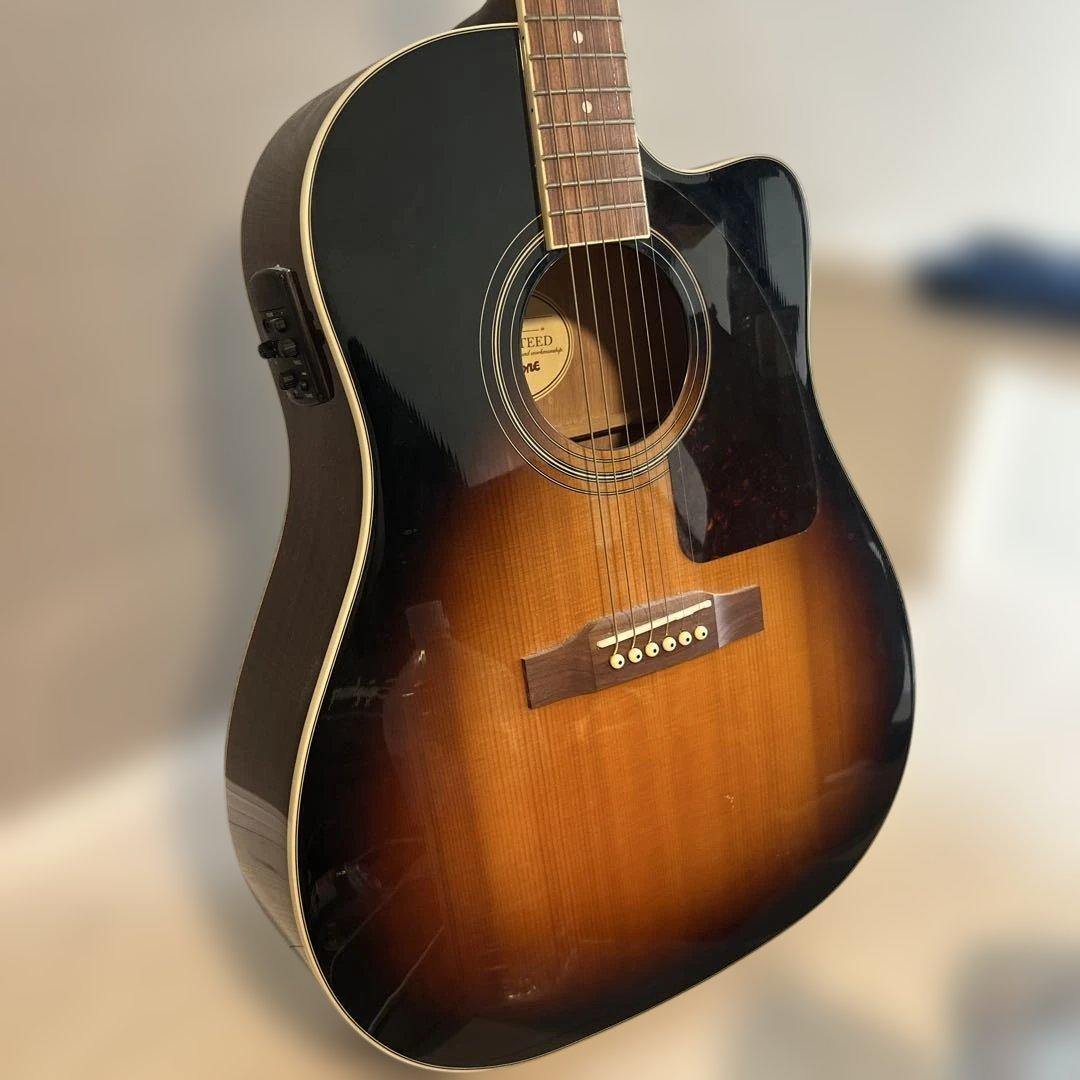 【紅の君】Epiphone AJ-220SCE　ソフトケース付き　エレアコ