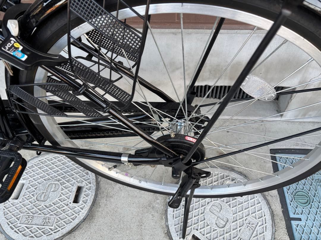 シティサイクル ブラック メッシュバスケット付き