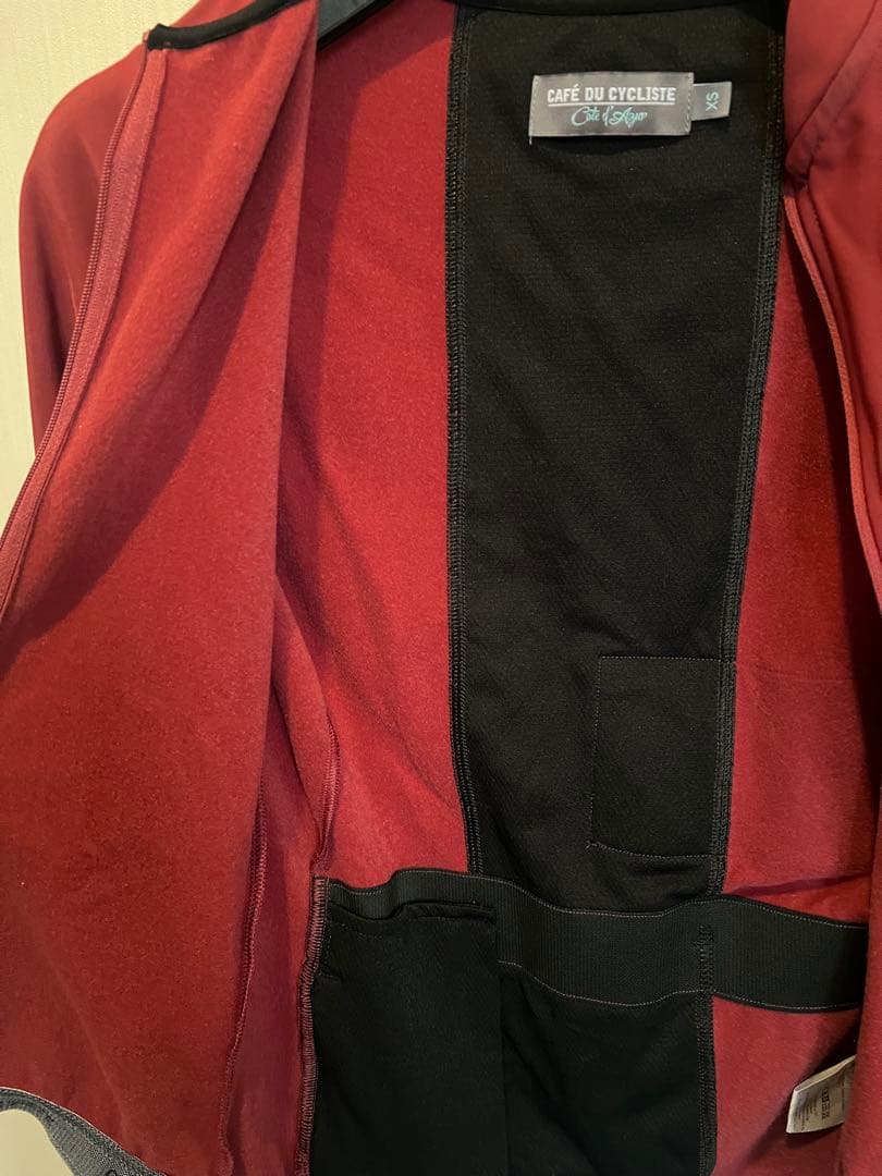 Café du Cycliste 裏起毛サイクルジャージ ワインレッドレディース