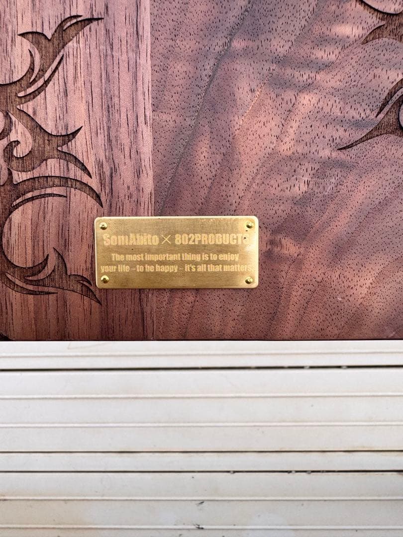 ソマビトと802productsの天板、Damage mark ウォールナット脚