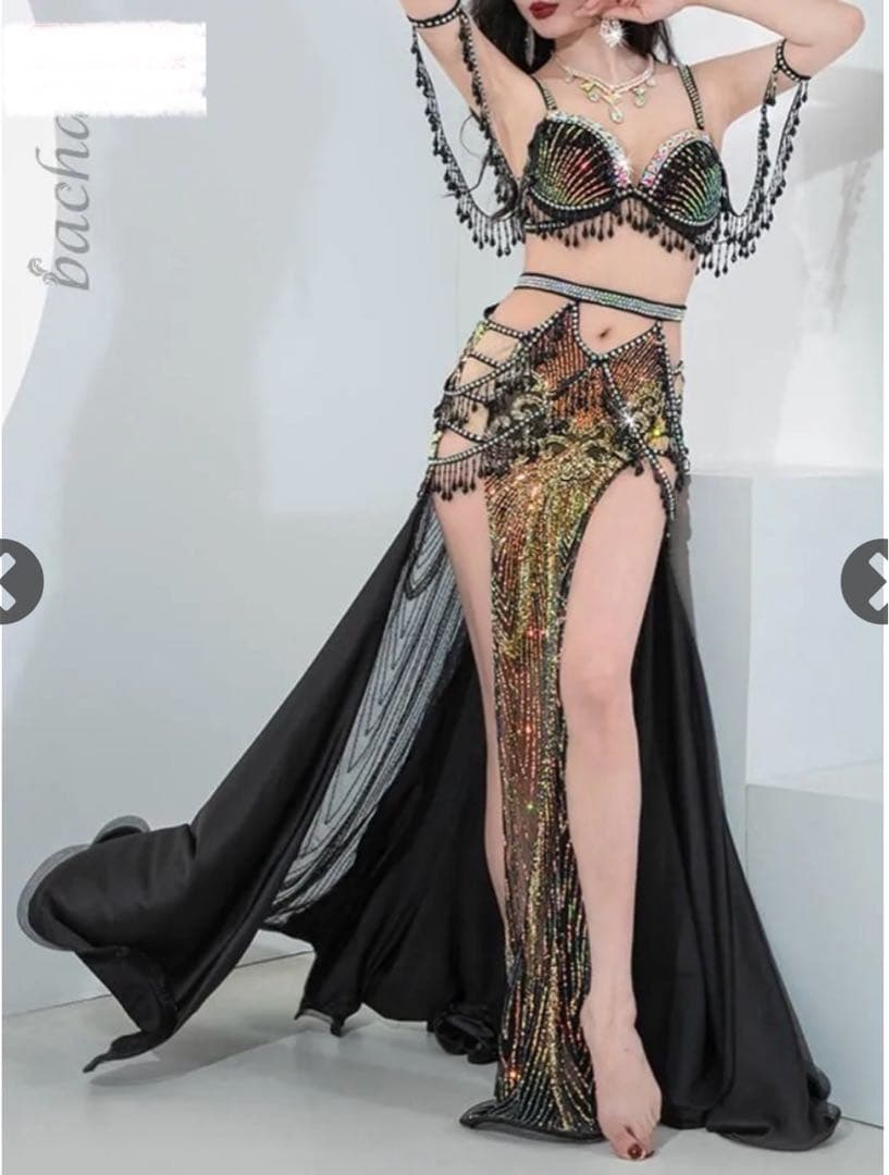 ベリーダンス衣装 黒✖️ゴールド