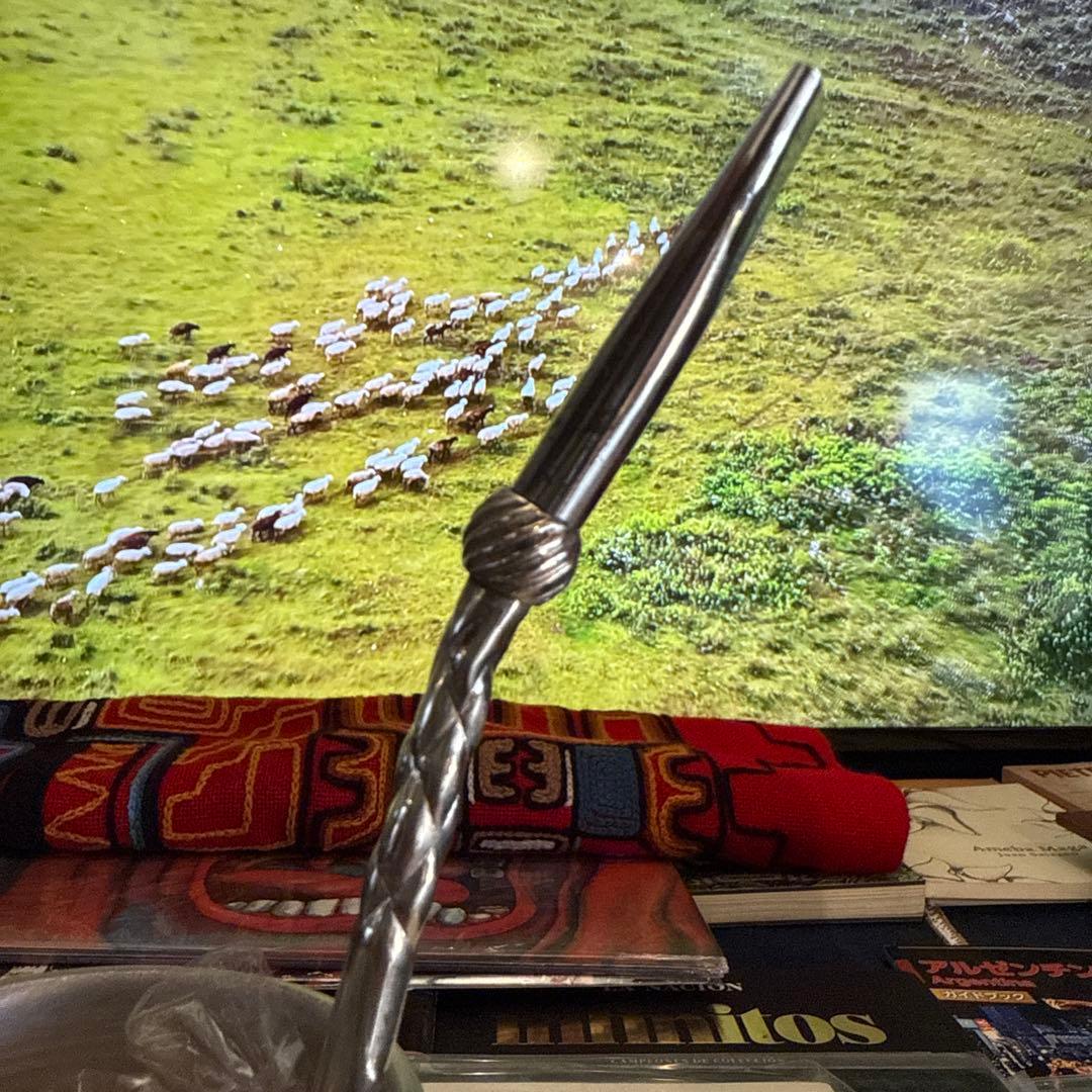 レザー製マテ茶カップとストロー