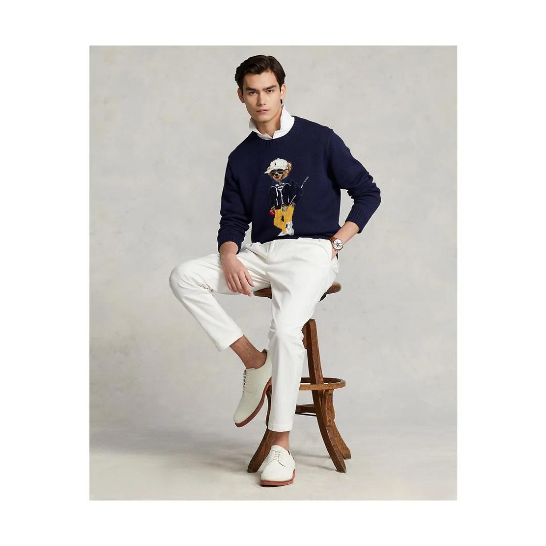 未使用 ポロベアコットンブレンドセーター XS S ゴルフ RLX POLO