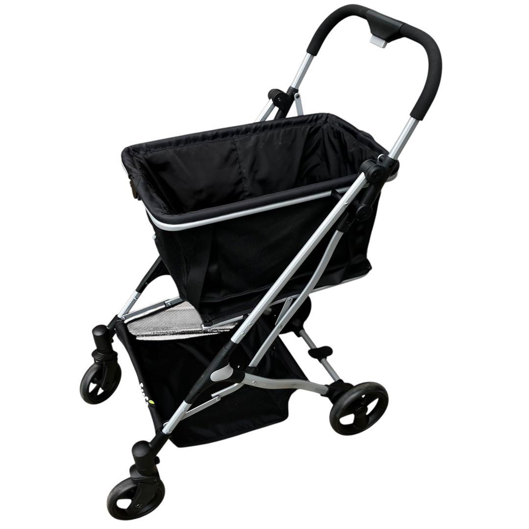 EcoCa 折りたたみ式ショッピングカート 黒