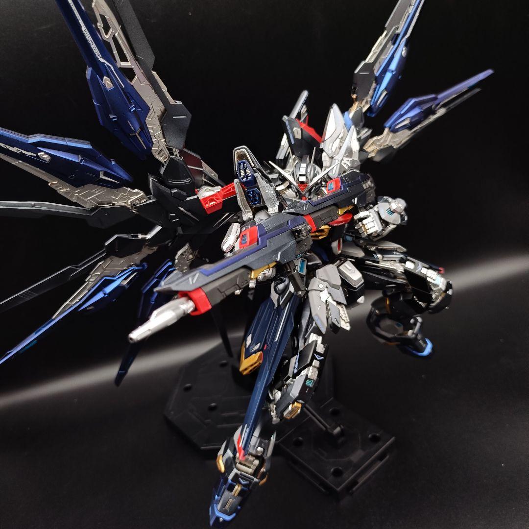 MGEX　ストライクフリーダムガンダム　ガンプラ　全塗装完成品　ブラックゴースト