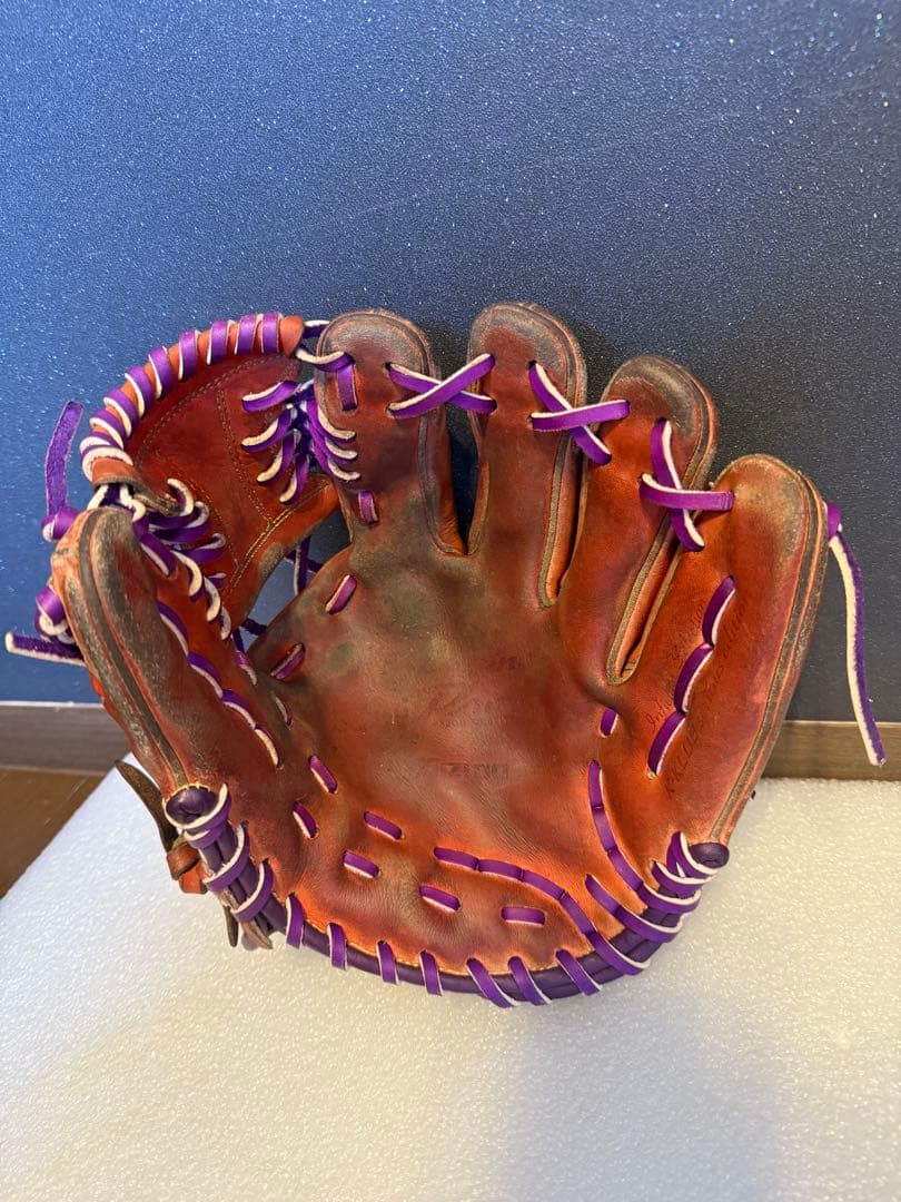 ★最高級★ ミズノプロ 硬式 内野手 ヘリ革交換 全紐交換 グリス交換