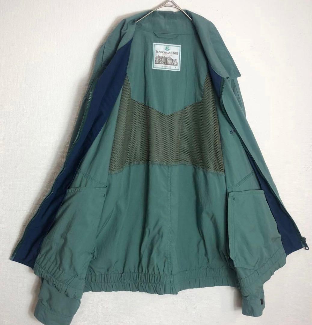 St.Andrews LINKS ゴルフブルゾン　刺繍ロゴ　レトロ　グリーン