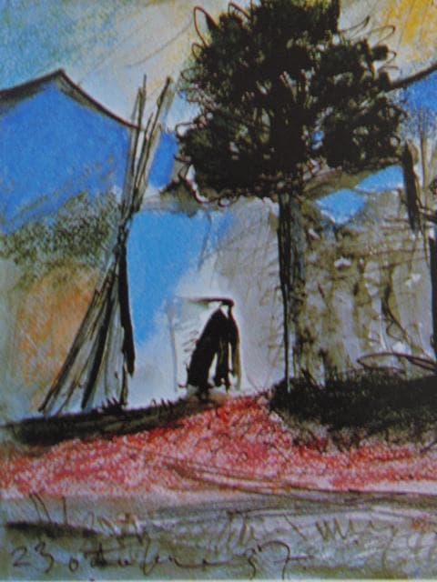 ピカソ(PICASSO)【風景の前の馬】、高級画集画、状態良好、新品高級額装付