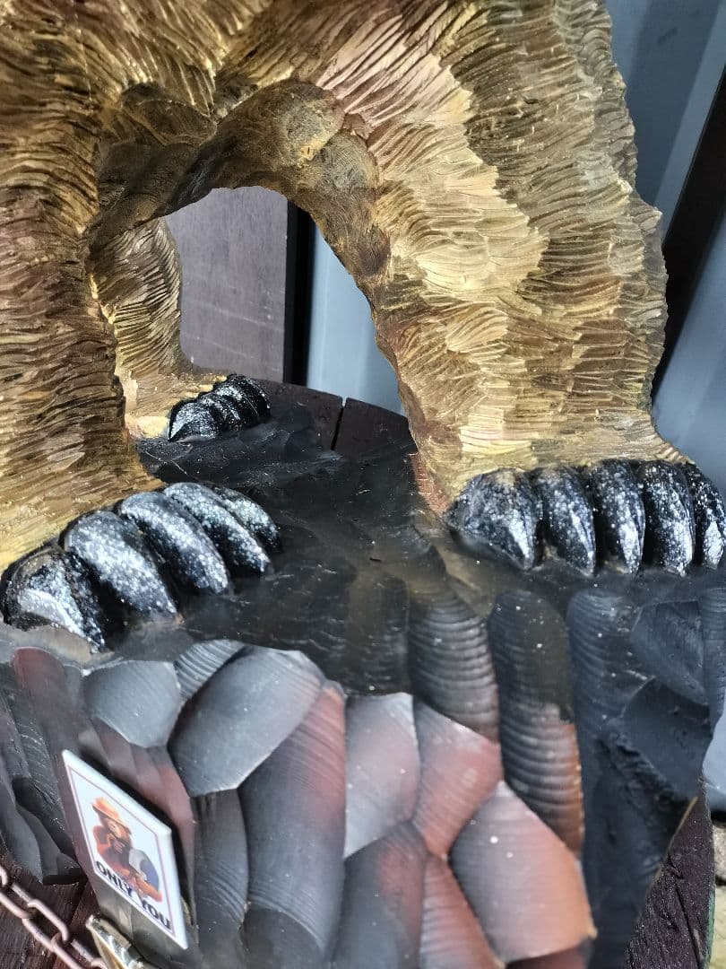 超大型木製　クマの木彫り　クマの置物　木彫り　熊の彫刻　熊　木彫