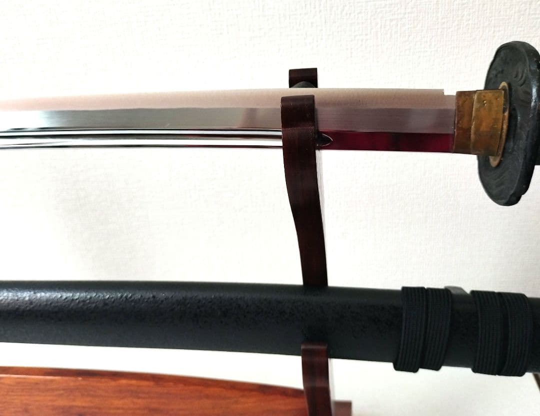 日本刀　黒塗鞘模造刀　美品