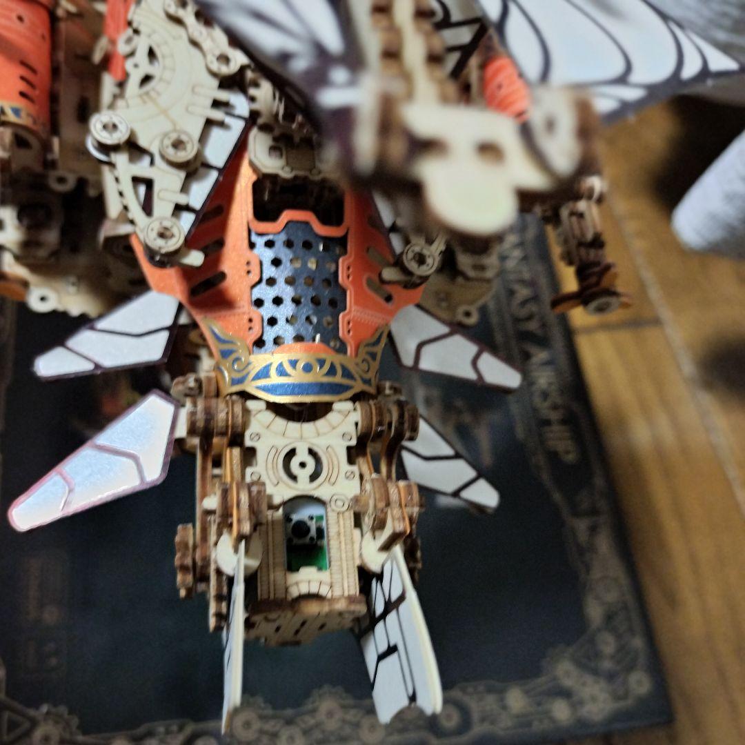 完成品！ FUNPOLA 3Dパズル 木製パズル ファンタジー飛行船