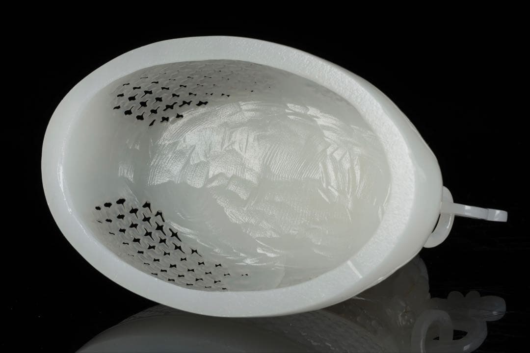 大*発様 中国古玩 白玉石大香炉 龍透彫細密彫刻 高さ36cm 唐物 古美術品