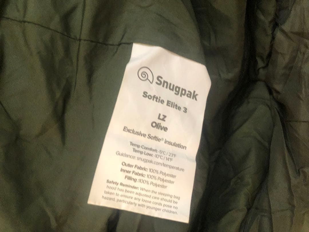 Snugpak Elite 3 寝袋・シュラフ