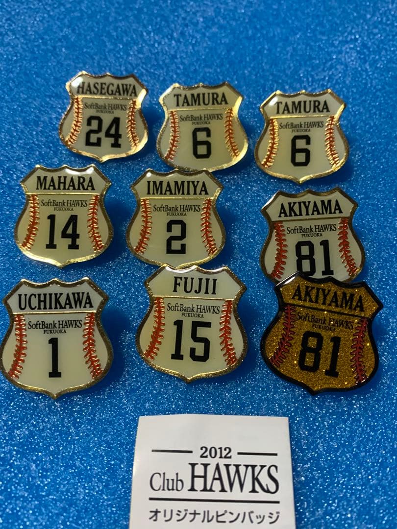 ソフトバンクホークス　Club HAWKSオリジナルピンバッジ　60点