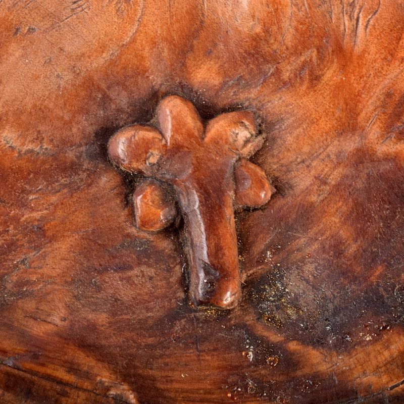 中国　唐木天然木瘤木　紙鎮　置物　V　R5131