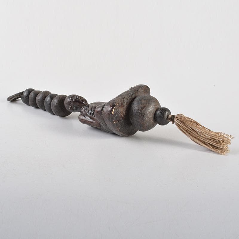 中国　唐木紫壇製　仏像雕　装飾品　置物　M　R7107E