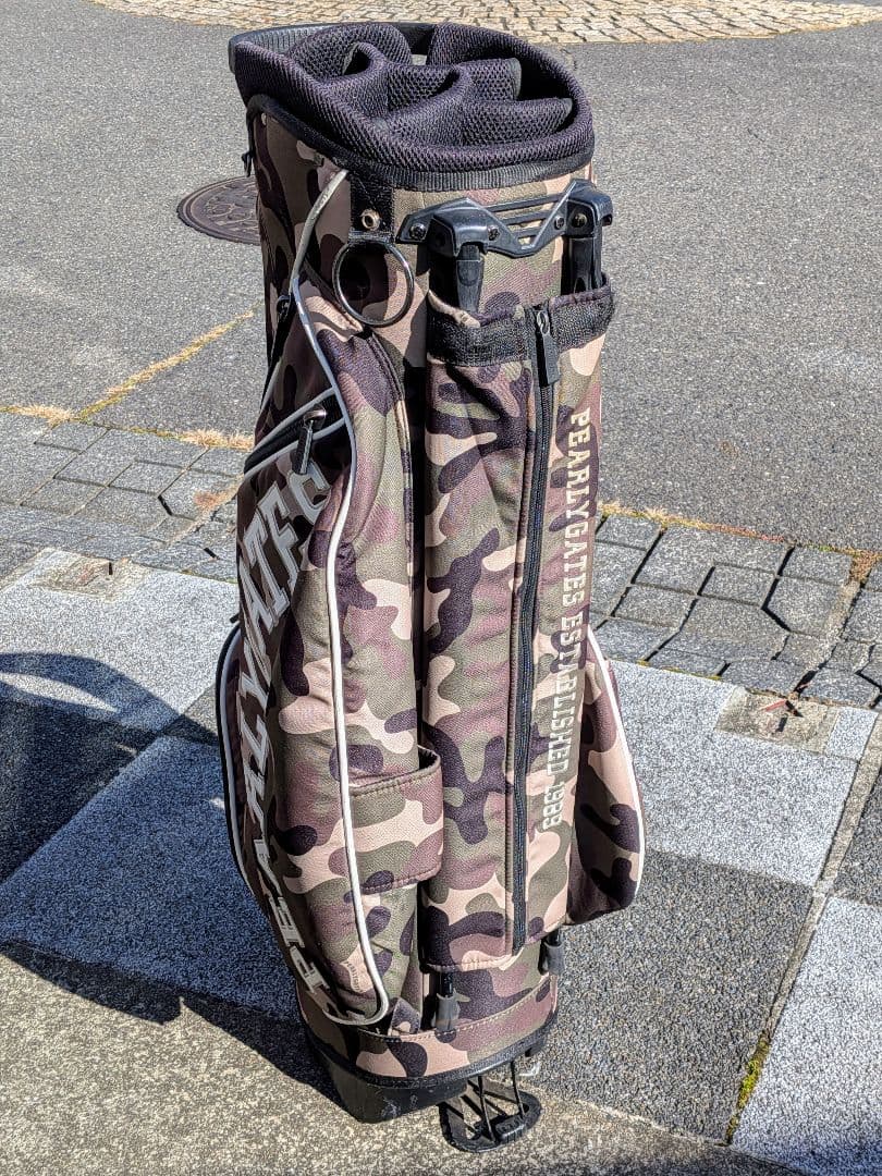レア パーリーゲイツ 限定版 カモフラ 迷彩 キャディバッグ スタンド内蔵