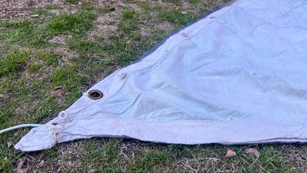 スウェーデン軍 三角 軍幕 USED コットン③