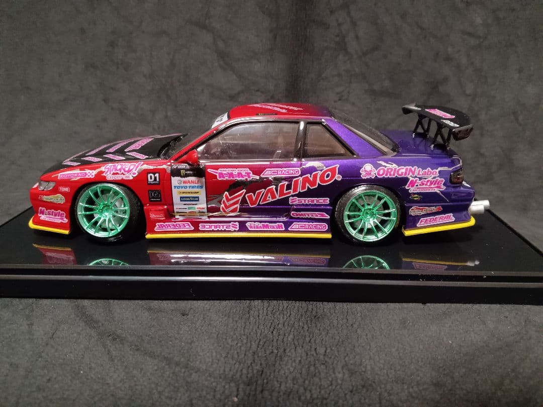 1/24 ニッサン S13 シルビア ドリフト プラモデル 完成品 ケース付