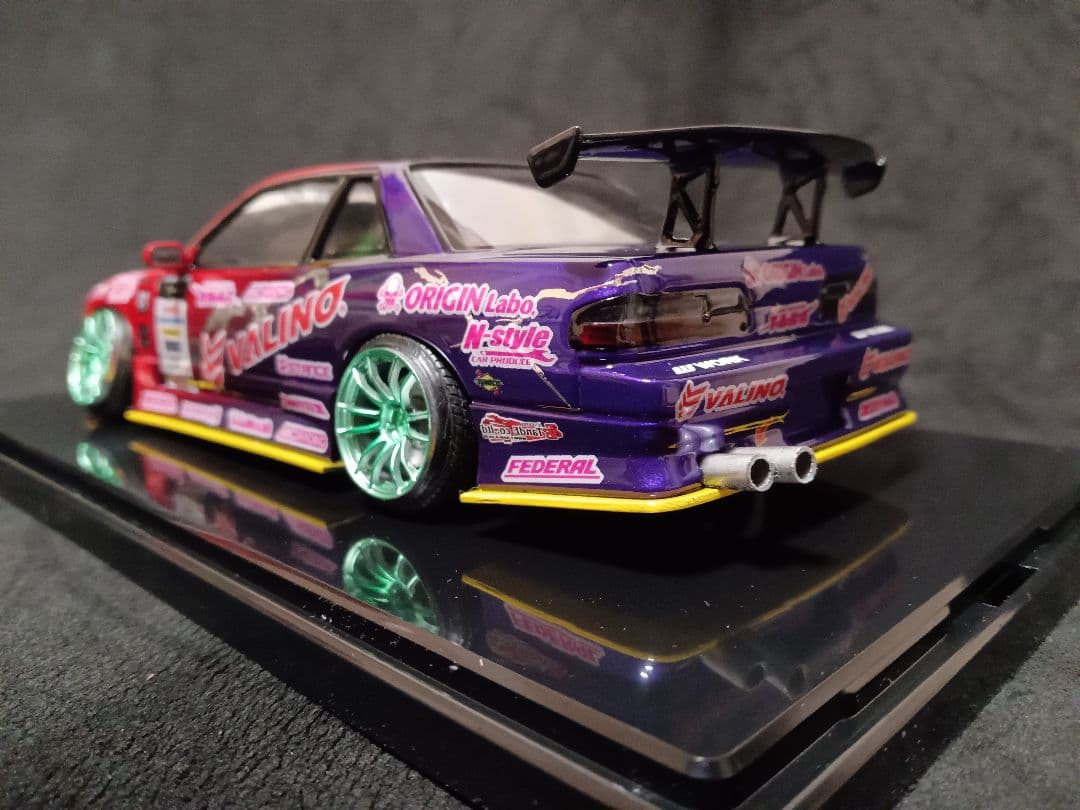 1/24 ニッサン S13 シルビア ドリフト プラモデル 完成品 ケース付